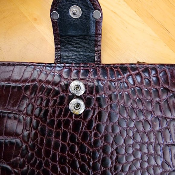 Brighton Wallet Brown Croc Embossed Leather - Picture 11 of 11